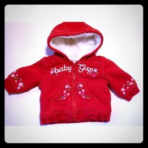 Baby GAP Faux Fur Lined Hooded Sweatshirt